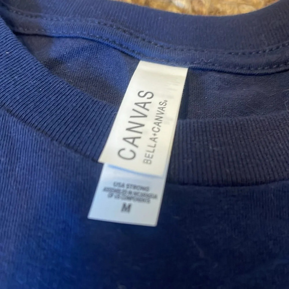 Bella Canvas Navy Blue Pumpkin Fall Tshirt - Picture 3 of 3